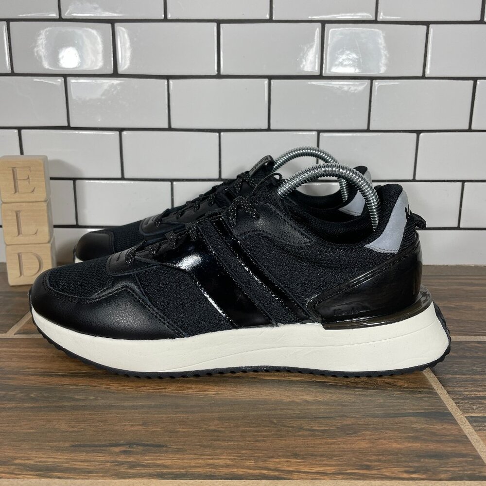 Keds Tiasa Shoes Womens Size 9 Black Leather Mesh Retro Trainers Sneakers